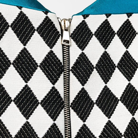 Aquilano Rimondi SS/13 Runway White & Black Multi-Pattern Silk Dress - Picture 10 of 14